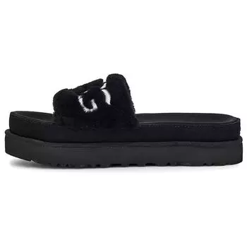 Шлепанцы UGG Laton с мехом, черные (Женский) Женские кроссовки 1111236-BLK 39
