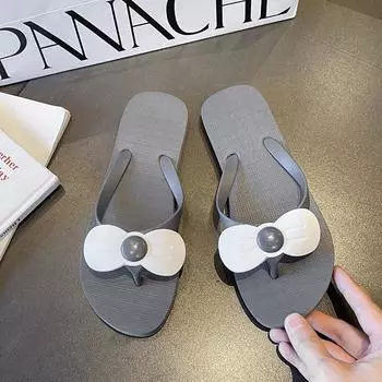 Шлепанцы женские летние индивидуальные трендовые сандалии и тапочки летняя верхняя одежда тапочки женская нескользящая пляжная обувь клипсы для ног 35/36