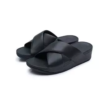 ШЛЕПКИ LULU CROSS ALL BLACK/K04-001/ЧЕРНЫЙ