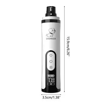 Шлифмашинка для ногтей для домашних животных с двумя светодиодами, профессиональные 3-скоростные электрические USB-триммеры для ногтей для собак, безопасный уход за лапами кошек