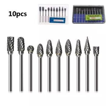 Шлифовальная головка из твердого сплава из вольфрамовой стали, вращающийся напильник с двойным зерном, фрезерная головка, деревообрабатывающая шлифовальная головка, нож для резьбы по корню A