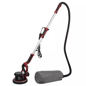 Шлифовальная машина для гипсокартона, электрическая шлифовальная машина мощностью 1390 Вт с 20 шлифовальными дисками, 5 регулируемых скоростей 800–1800 об/мин. Стена EU красный