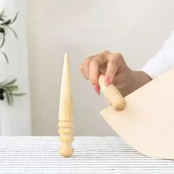 Шлифовальная палочка для кожи, самодельная палочка для окантовки кожи, круглая деревянная палочка для шлифовки кожи, палочка для окантовки кожи