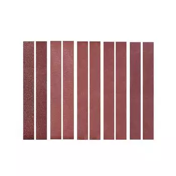 Шлифовальные ленты 10x330 мм, 10 шт. в упаковке (2 по 120 240 400 800 1000 зерен( Шлифовальная лента из оксида алюминия 10mm belt коричневый