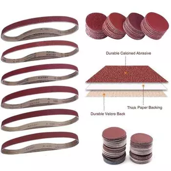 Шлифовальные ленты/диски, шлифовальная бумага, зернистость 40-1000, ассортимент шлифовальных лент по металлу, алюминиевые ленты, полировальный станок, оксидный шлифовальный станок