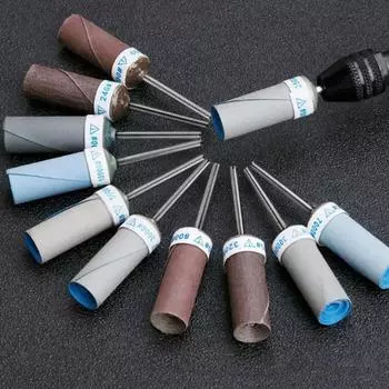 Шлифовальные ленты с хвостовиком 235 мм, шлифовальный барабан, абразивные вращающиеся инструменты, зернистость 180–7000 400#