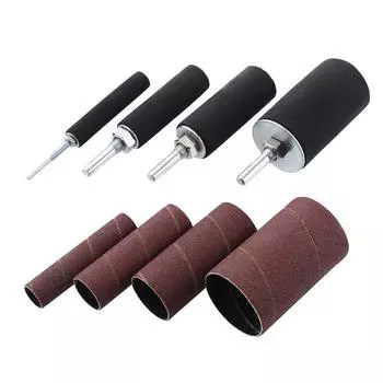 Шлифовальный барабан с футляром 20 шт/25 шт шлифовальных лент #80 #120 наждачная бумага для гравировки полировки вращающегося инструмента A SET