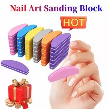 Шлифовальный блок для дизайна ногтей, полировка, шлифовка, полировка, пилочка для ногтей 2 pcs фиолетовый