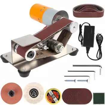 Шлифовальный станок с вилкой ЕС, ленточно-шлифовальный станок, мини-электрическая точилка с шлифовальным кругом, 7 скоростей, электрическая шлифовальная полировальная шлифовальная машина Type A
