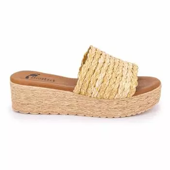 Шлёпанцы на платформе rafia 10 63187 t36/41 Женщина BIOSTOCK 37 коричневый