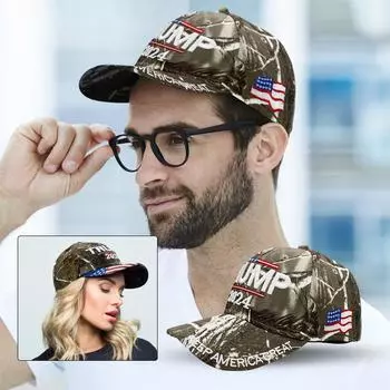 Шляпа 2024 Дональд Шляпа 2024 MAGA Keep America Great Hat Регулируемая бейсболка с вышивкой США One Size