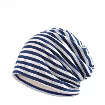 Шляпа Baotou для мужчин и женщин, весенне-летняя хлопковая полоска, тонкая мягкая солнцезащитная, дышащая модная многослойная шляпа elastic/capped серый