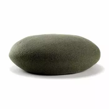 Шляпа Баскский берет Большой верх, который доходит до зеленого женского берета/Домашние уши/Хаки зелёный