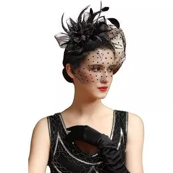 Шляпа Comott Fascinators, повязка на голову с перьями, женские чародеи, головной убор для чаепития с зажимом, шляпа дерби для девочек и женщин
