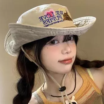 Шляпа для альпинизма, женская летняя шляпа с большими полями, солнцезащитная шляпа, шляпа рыбака, шляпа для кемпинга на открытом воздухе, шляпа ковбоя в стиле вестерн 56-58CM белый