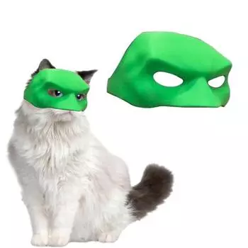 Шляпа для косплея кошки-летучей мыши, подушка для лица кота-мстителя, пластиковый костюм кошки, реквизит для вечеринки на Хэллоуин, аксессуар для переодевания S зелёный