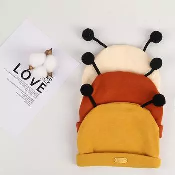 Шляпа для маленьких девочек и мальчиков, милая однотонная хлопковая тонкая повседневная шляпа от солнца для новорожденных, дорожная уличная шапка от солнца для малышей, От 3 до 8 месяцев S(0-4M) чёрный