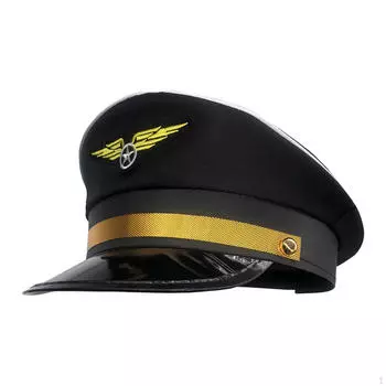 Шляпа для мужчин и женщин — винтажный аксессуар для костюма авиакомпании чёрный