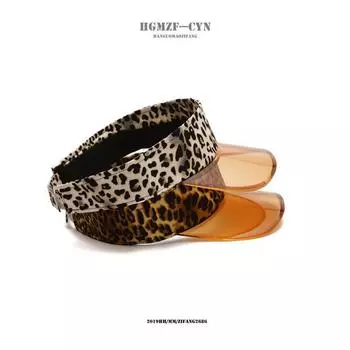 Шляпа для отдыха на открытом воздухе женская летняя пляжная шляпа от солнца модная леопардовая шляпа с принтом пустая шляпа-цилиндр для путешествий шляпа от солнца для мужчин M56-58cm