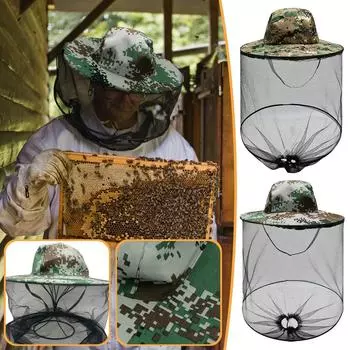 Шляпа для пчеловодства, шляпа рисового цвета, уличная шапка для пчеловодства, рыбалка, летняя защитная шапка One Size