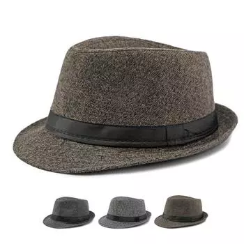 Шляпа для пожилых людей среднего возраста, мужская осенняя шляпа в британском джазе, мужская шляпа джентльмена, солнцезащитный козырек, маленькая женская шляпа темно-серого