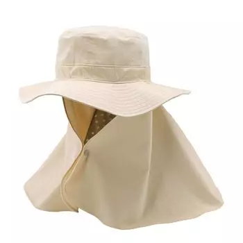 Шляпа для приключений Кокагель Длинная накидка Шляпа с теплозащитой для мужчин и женщин (JP, Алфавит, Свободный размер, Бежевый)