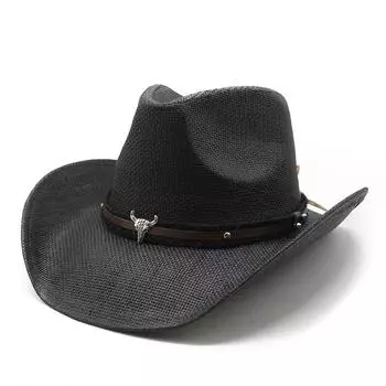 Шляпа для путешествий на открытом воздухе, европейская и американская, мужская и женская, модная, джазовая шляпа, западная ковбойская соломенная шляпа M56-58cm хаки