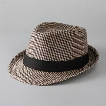 Шляпа для старика, весенняя и осенняя шляпа отца, мужская шляпа, шерстяная, теплая, осень и зима, для пожилых людей, дедушки, джазовая шляпа M56-58cm хаки