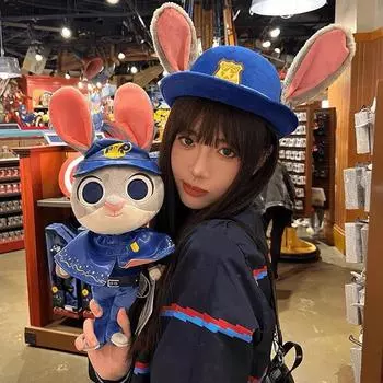 Шляпа Джуди, шляпа-котелок кролика, шляпа полицейского из «Зверополиса», шляпа Джуди, детский головной убор, повязка на голову для взрослых, шляпа