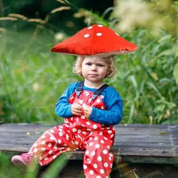 Шляпа-гриб Yousheng для детей и взрослых, аксессуар для костюма, красная шляпа-гриб, реквизит для вечеринки в стиле косплея для фотосессий на сцене красный