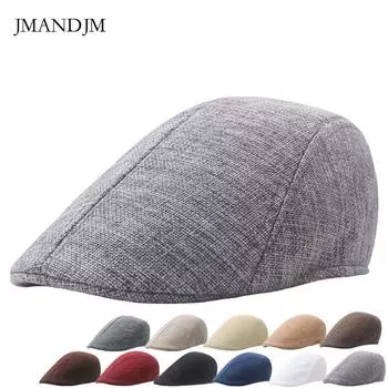 Шляпа имитация хлопка и льна вперед берет мужской весна и лето дышащая кепка газетчик шляпа прилив 58cm красный