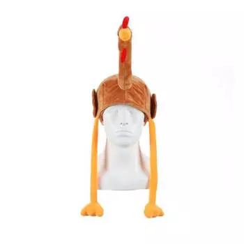 Шляпа-индейка на День Благодарения для мужчин и женщин, плюшевая шляпа-индейка с длинными ногами, забавный костюм для косплея индейки, аксессуары для праздничных принадлежностей на День Благодарения и Праздник урожая A