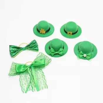 Шляпа из бутылки вина St. Крышка для бутылки вина на День Святого Патрика, изысканный мини-бантик для украшения праздничного стола E