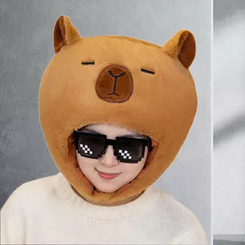 Шляпа капибары для косплея, забавный фотореквизит для фестиваля, дня рождения, представления, карнавала