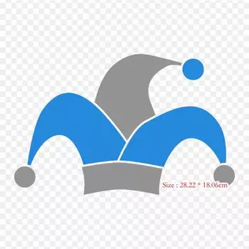 Шляпа клоуна, кепка шута и колокольчики, термотрансферная печать, виниловые нашивки, наклейки для одежды, аппликации «сделай сам», моющиеся нашивки