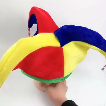 Шляпа клоуна Взрослая Радужная Марди Гра для Хэллоуина Сценическое выступление Наряжаться