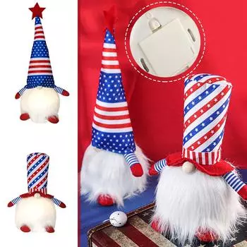 Шляпа ко Дню независимости Америки Безликий лес Кукла старика Кукла Подвеска One Size