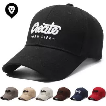 Шляпа корейская версия английская вышивка бейсболка женская большая окружность головы показывающая лицо маленькая уличная кепка с козырьком от солнца повседневная широкополая кепка Adjustable серый