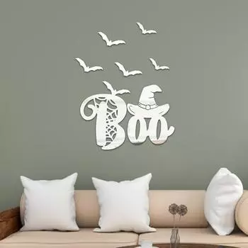 Шляпа летучая мышь 3d трехмерное зеркало акриловая наклейка на стену самоклеящаяся ТВ фон настенная декоративная наклейка 1