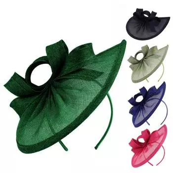 Шляпа модная благородная однотонная шляпа-таблетка коктейльная чаепитие вуалетка повязка на голову винтажный головной убор инструмент для укладки