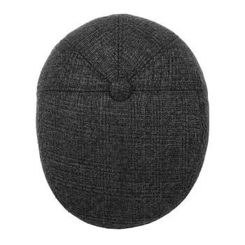 Шляпа мужская остроконечная шляпа мужская трендовая повседневная зимняя теплая утолщенная шляпа вперед для людей среднего и пожилого возраста шляпа защита ушей one size fits all серый