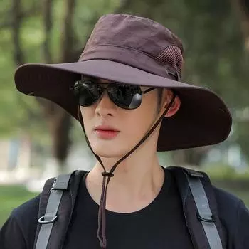 Шляпа мужская с большими полями шляпа от солнца летняя шляпа для отдыха на природе походная шляпа туристическая шляпа от солнца дышащая шляпа от солнца