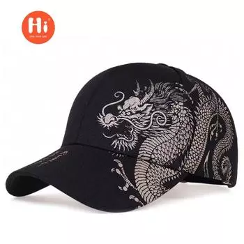 Шляпа мужская с рисунком китайского дракона художник хип-хоп уличный танец скейтборд крутая мужская и женская хип-хоп бейсболка чёрный