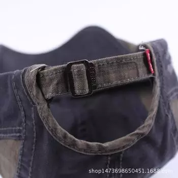 Шляпа мужская женская хлопковая солнцезащитная шляпа сезонная дорожная шляпа вперед простая берет кепка Adjustable тёмно-синий