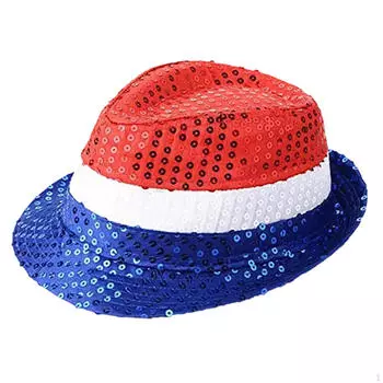 Шляпа на 4 июля, удобная, стильная, блестящая, диско-кепка, веселая, с блестками, фетровая шляпа Hat