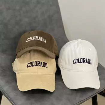 Шляпа новая осенне-зимняя бейсболка с буквенным принтом женская повседневная модная модная большая окружность головы показывающая лицо маленькая кепка M56-58cm