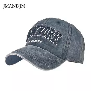 Шляпа новая весенне-осенняя бейсболка из стираной ткани с вышитыми буквами NEW YORK красный