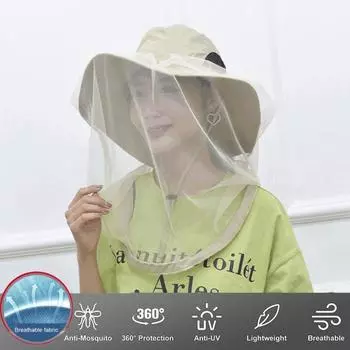 Шляпа от солнца для рыбалки, дышащая, с широкими полями, сверхлегкая, складная, на шнурке, моющаяся, летняя шляпа с москитной сеткой, защитная шляпа от солнца, товары для кемпинга хаки