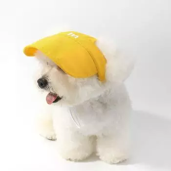 Шляпа от солнца для собак с вышитой буквой М, дышащая шляпа от солнца для кошек, бейсболка для домашних животных, летняя S оранжевый