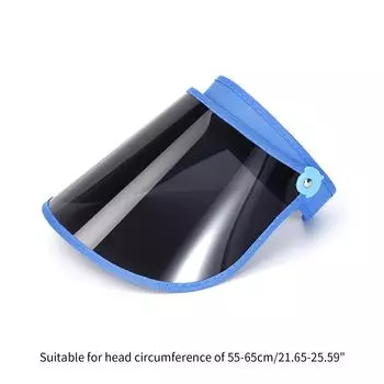 Шляпа от солнца для женщин-подростков, унисекс, уличная черная шляпа с козырьком с широкими полями, сезон: весна-лето, анти-УФ-шляпа, прозрачный дизайн чёрный